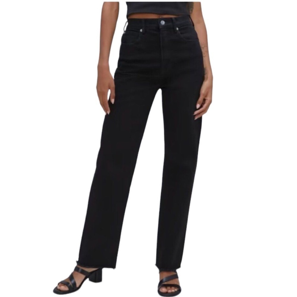 Everlane Jeans The Way High Straight Leg Black 24L
